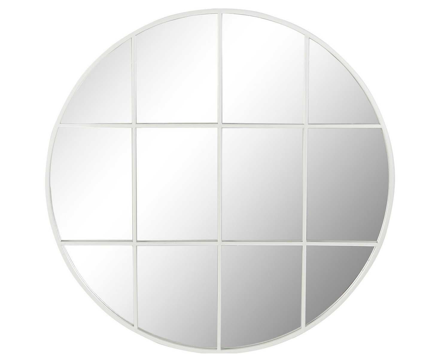 Espelho janela D80*2,5 metal branco