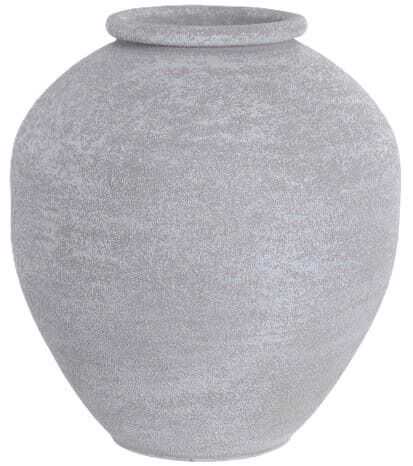 Jarrão metal 35*35*38H cinzento desgastado