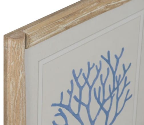 Quadro vidro/abeto 40*3,5*50H corais