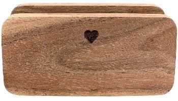 Porta-guardanapos 15,5*5*8H madeira