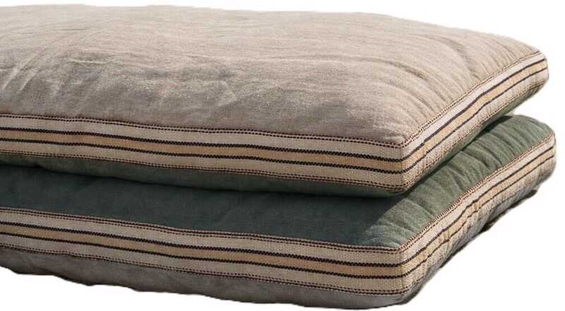 Almofada/colchão 60*120 bege/verde azeitona