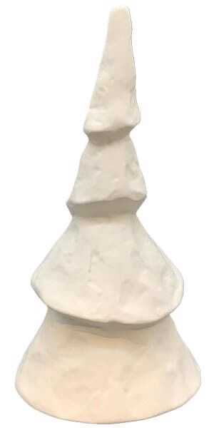 Árvore natal alumínio  9,5*9*18,5cm creme