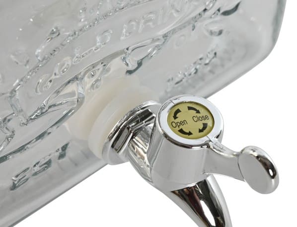 Dispensador bebidas 19*25*16 vidro/metal