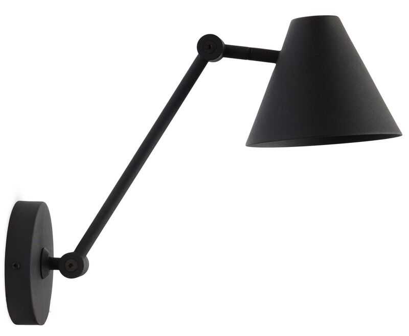 Aplique D14,5cm metal preto articulado