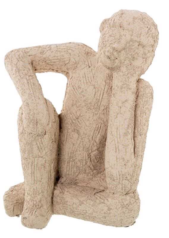 Fig 19*16*25H pensador sentado cerâmica