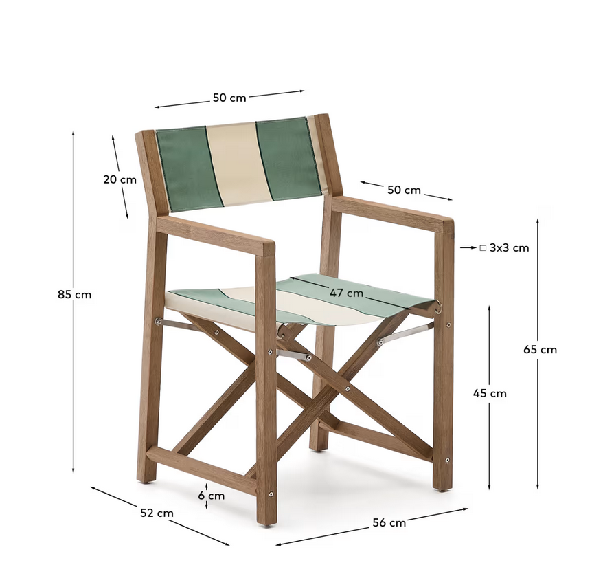 Cadeira dobrável 56*52*85alt