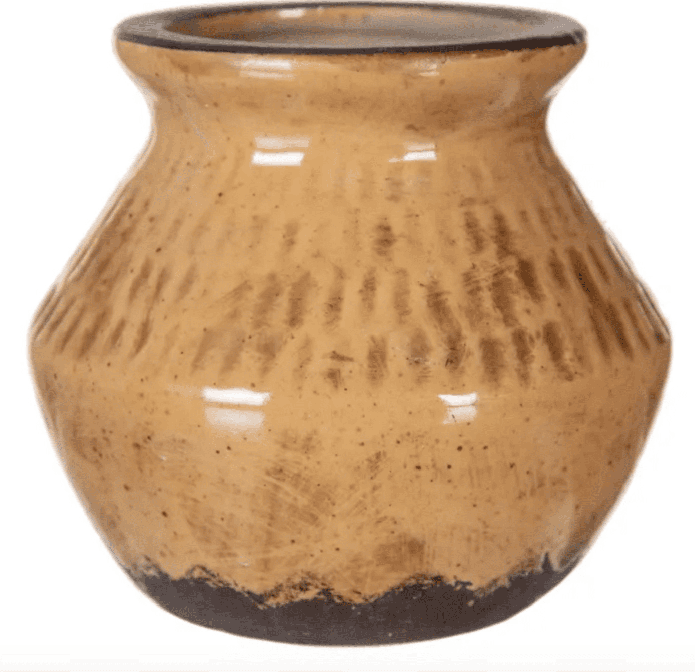 Vaso D15,5*15 cerâmica castanho