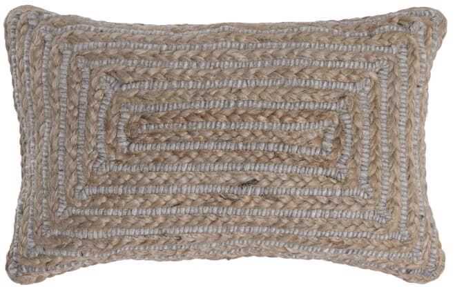 Almofada lã/juta 50*30  natural s/enchimt