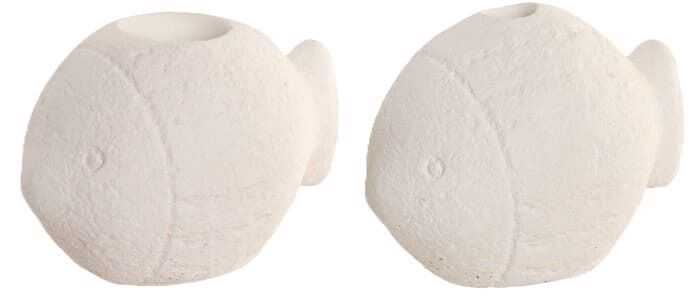 Porta-vela 16*10*11H peixes cimento