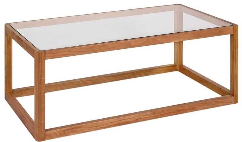 Mesa centro 110*60*40H carvalho/vidro