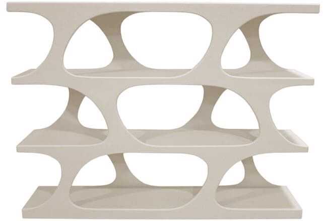 Aparador aberto 120*34*120H MDF branco cru