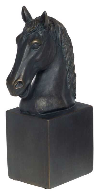 Sup livros cabeça cavalo 16*13*25H resina