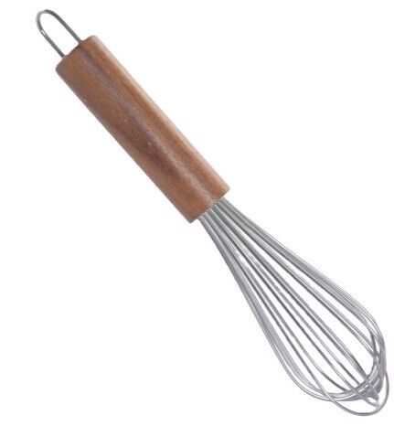 Batedor inox 6*6*29 cabo acácia
