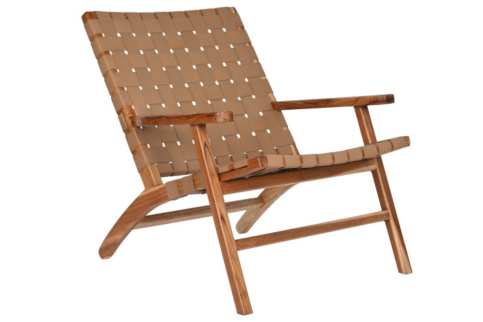 POLTRONA TECA PELE 74X78X75