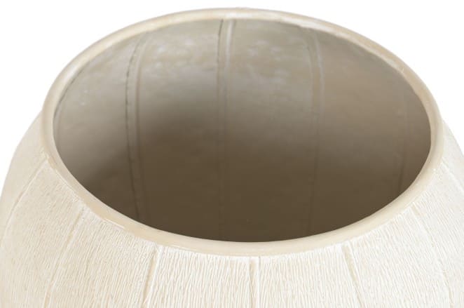 Vaso metal 36*36*41H rugoso branco