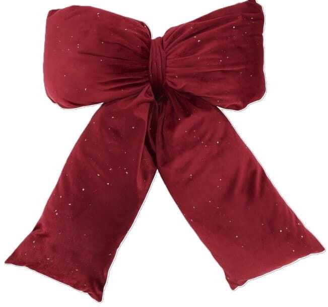 Laço veludo vermelho c/brilho 40*50cm