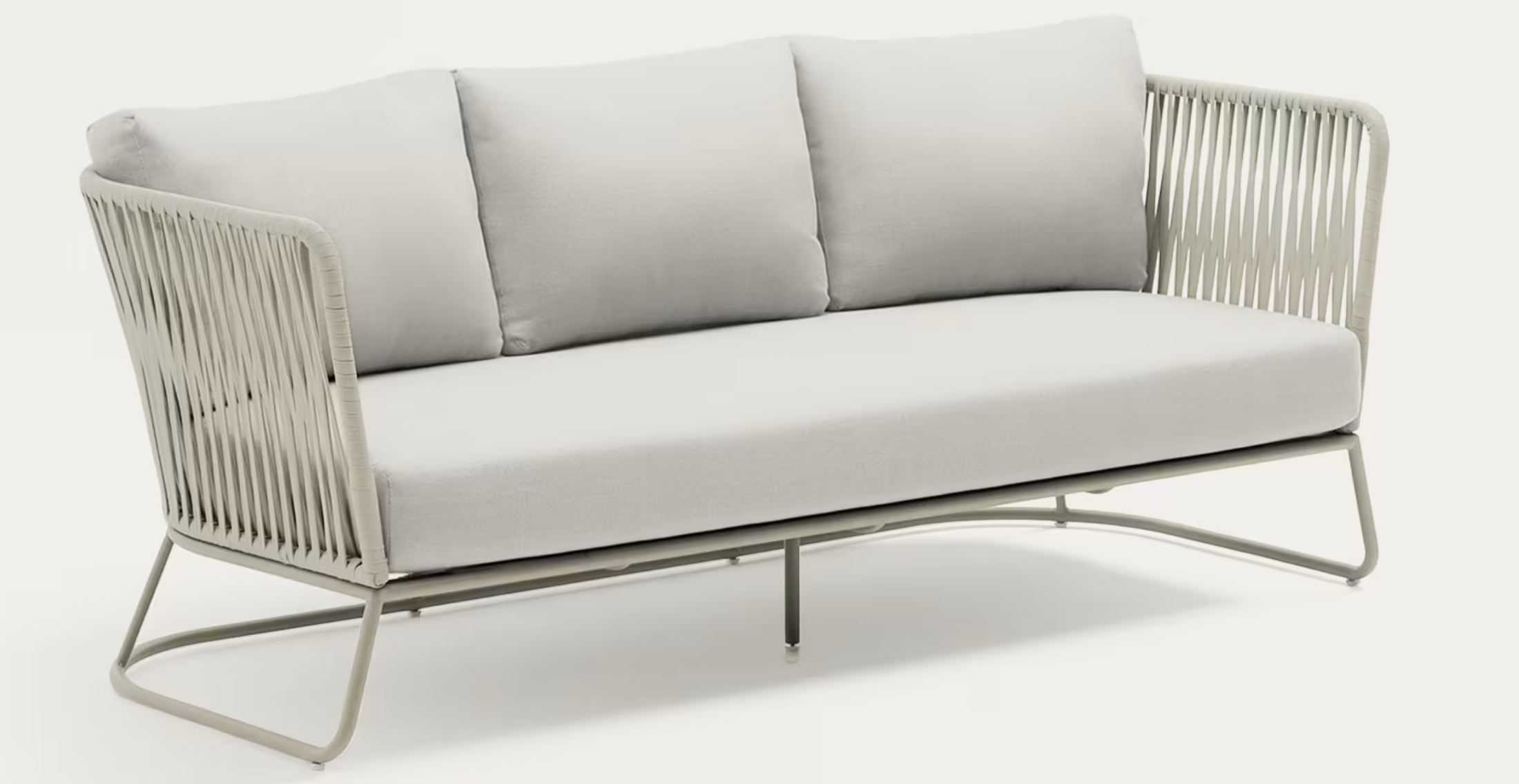 Sofá exterior 189*76*78 alt aluminio branco