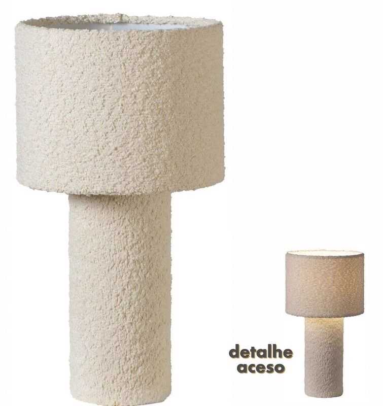 Cand mesa LED 1p luz D24*H43cm branco