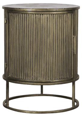 Mesa cabec D40,5*H50,5 metal antigo