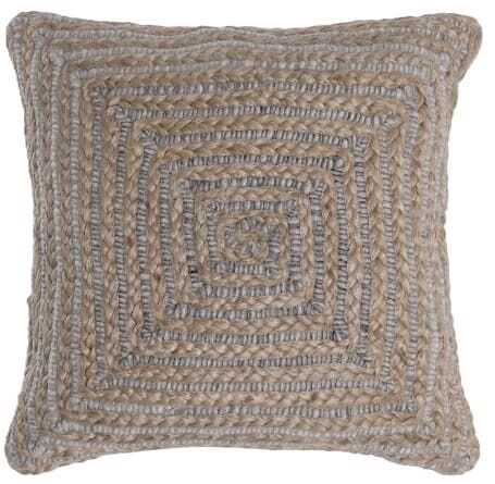 Almofada lã/juta 45*45  natural s/enchimt