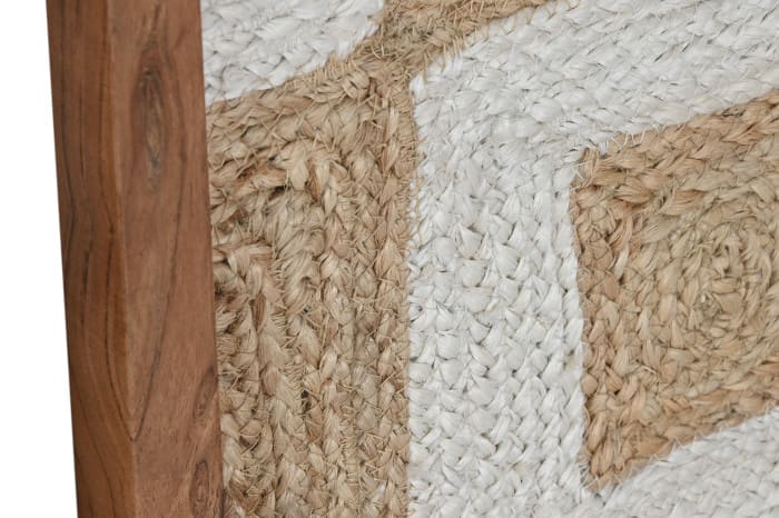 Quadro ráfia/acácia 40*3*60 geométrico nat