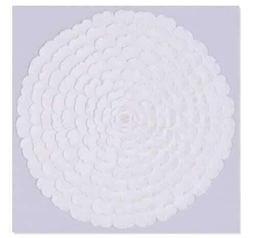 Quadro tela/papel maché 120*7*120H flor 3D