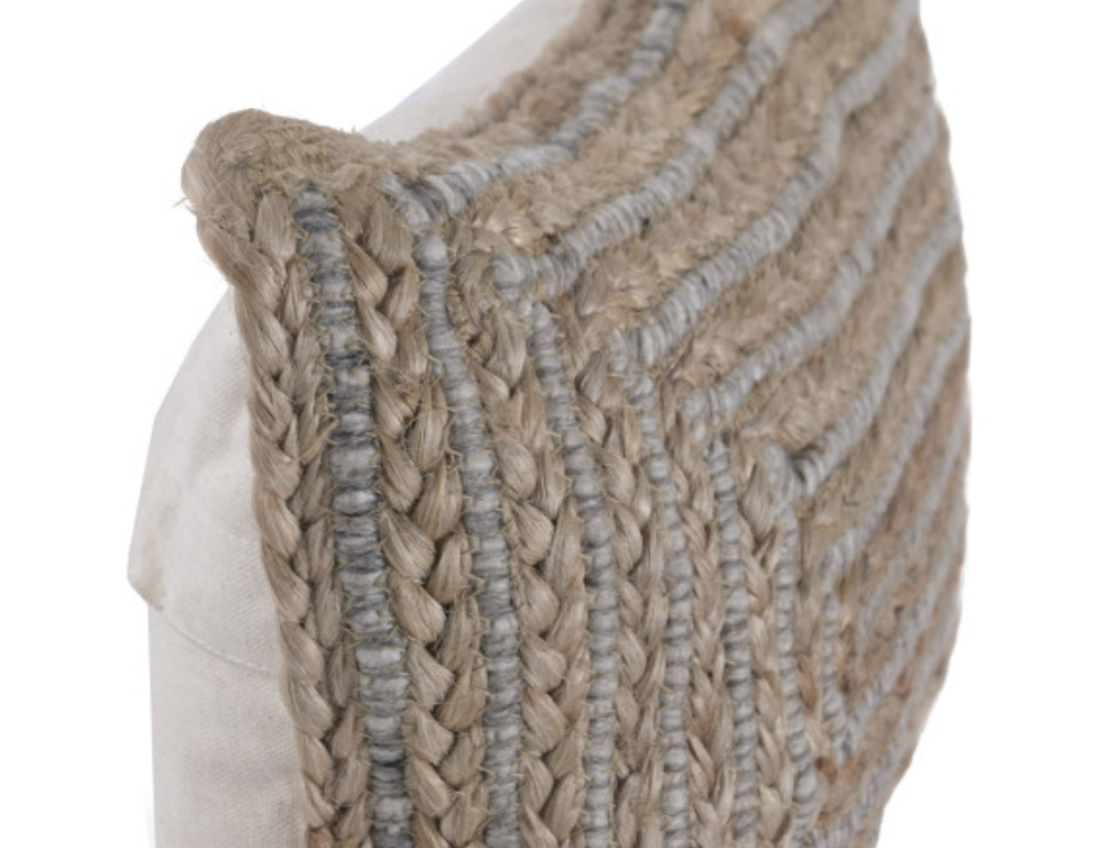 Almofada lã/juta 50*30  natural s/enchimt