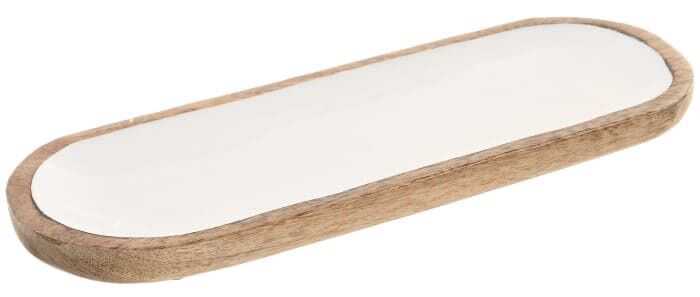 Bandeja 30*10*2,5H manga/lacado branco