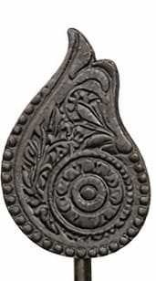Decor madeira talhada 14*8*20 sup metal