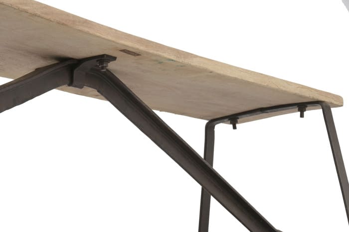 Banco 155*38*44 TEKA nat e ferro preto
