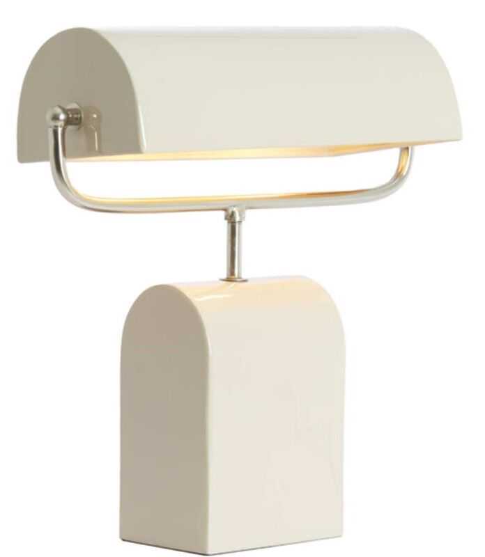 Cand mesa  35*15,5*38H creme/níquel prateado
