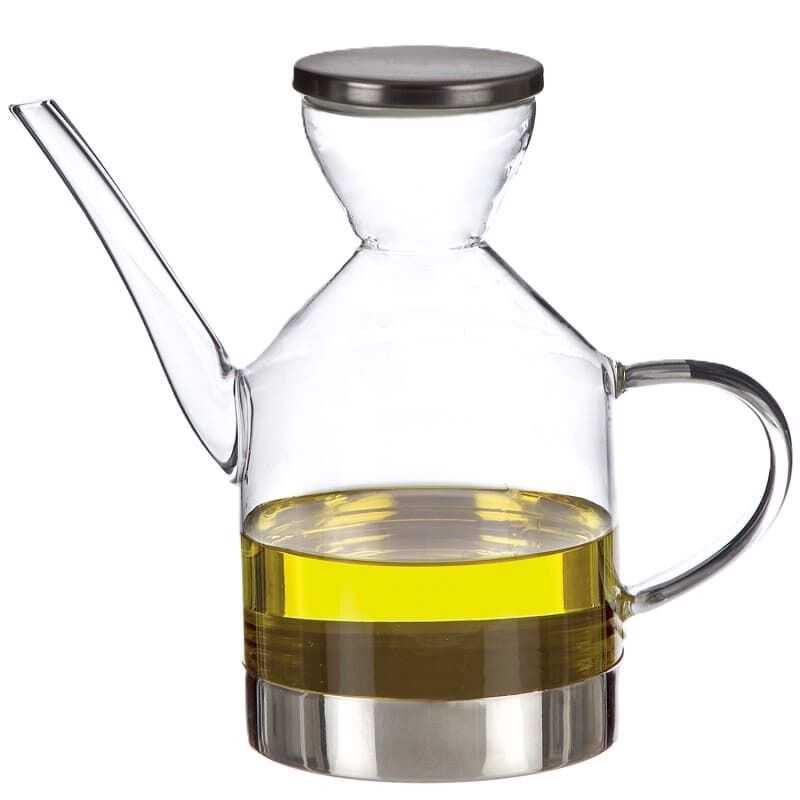 Frasco pª azeite 1Lt vidro c/asa e bico