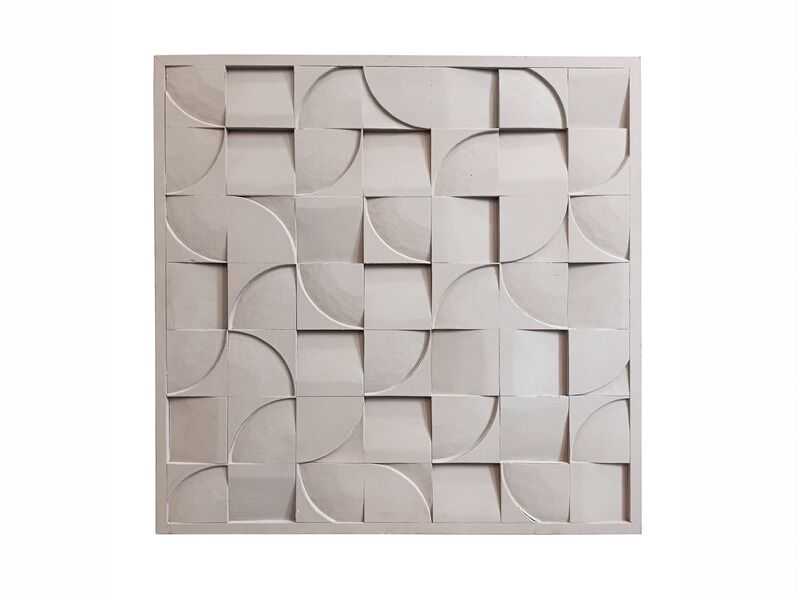 Cabeceira cama 90*3*90H talha 3D taupe