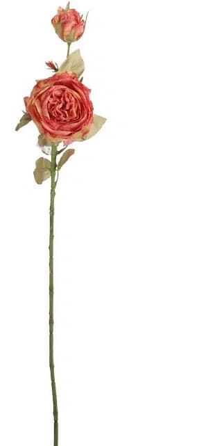 Pé 2rosas c/folhas 67cm