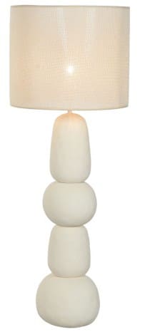 Cand pé 38*38*105H cerâmica bolas branco