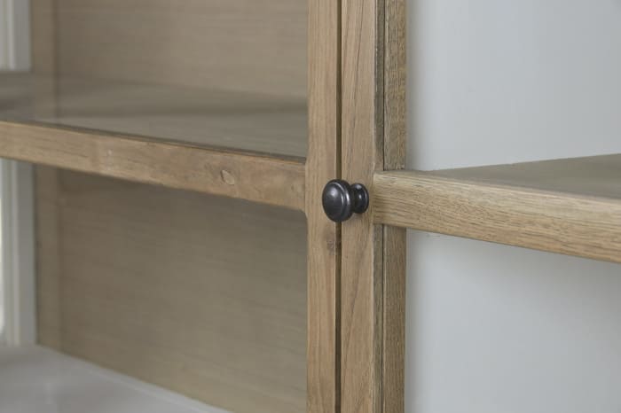 Vitrine 180*45*240H carvalho/vidro c/escada