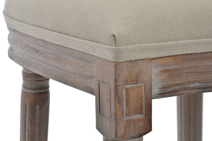 Cadeira costas oval 50*44*96H estofo linho