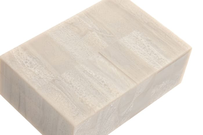 Cx manga/resina 18*13*7,5H nacarado branco