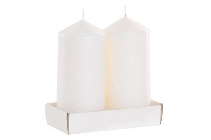 Vela cera 6,5*6,5*15H branca