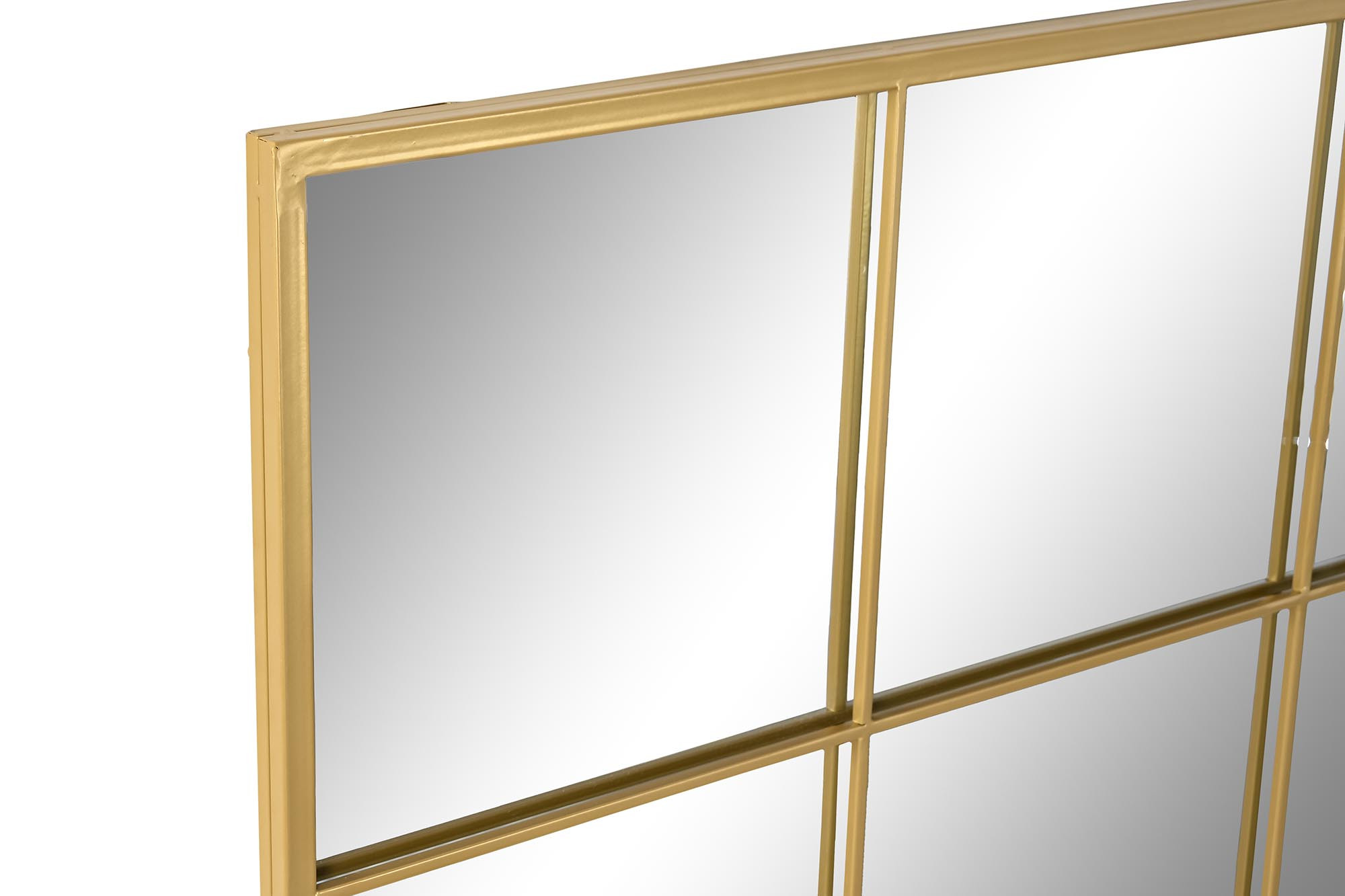 Espelho 90*2*90 janela metal dourado