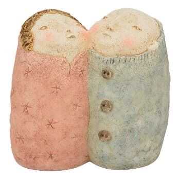 Peça decor casal 14*7,6*13,3cm poliresina