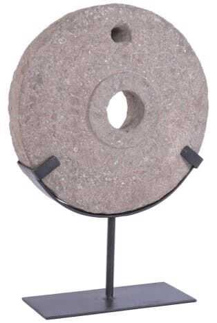 Deco pedra moinho /sup metal 50*15*75H