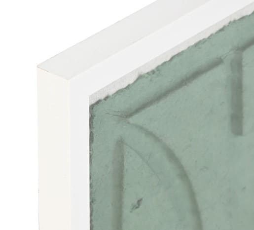 Quadro verde p. maché/vidro 45*3*55H abstrato