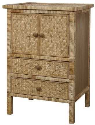 Armário 45*36*H67 natural rattan/abeto