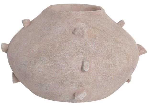 Jarra terracota 27*27*18H espinhos bege