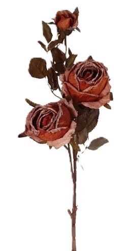 Pé c/3 flores rosas 80cm