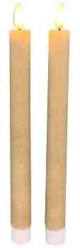 Cj 2 velas LED cera D2,2*22 castanha