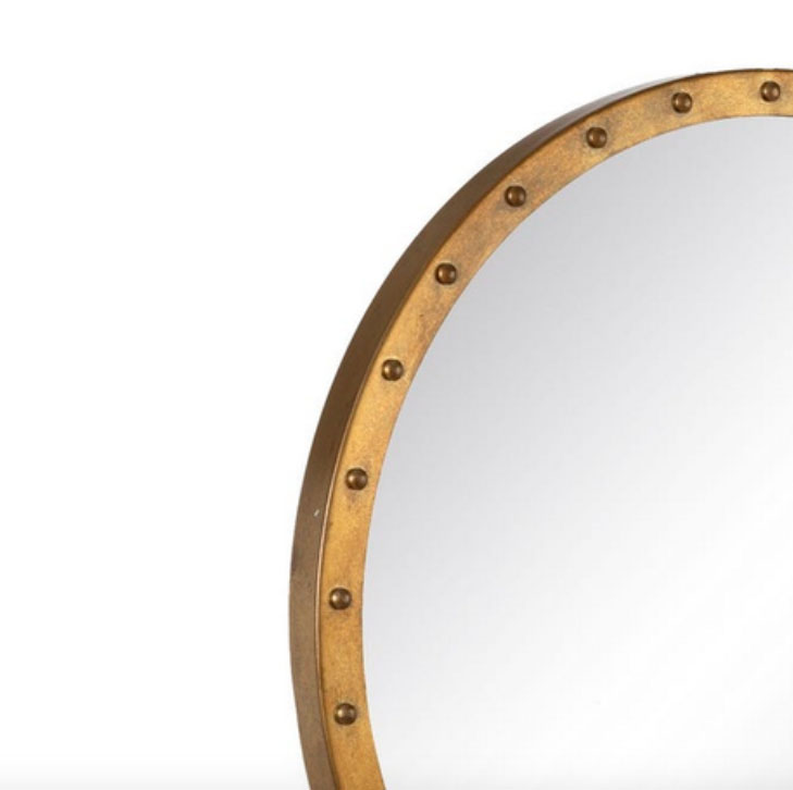 Espelho dourado metal D60,5*4,5cm