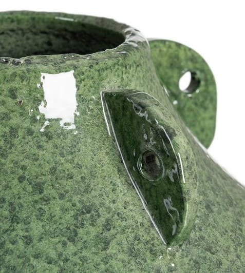 Vaso cerâmica D30*40H verde asas peq