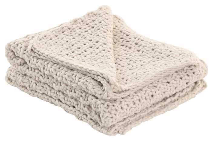 Manta tricot 130*170cm bege